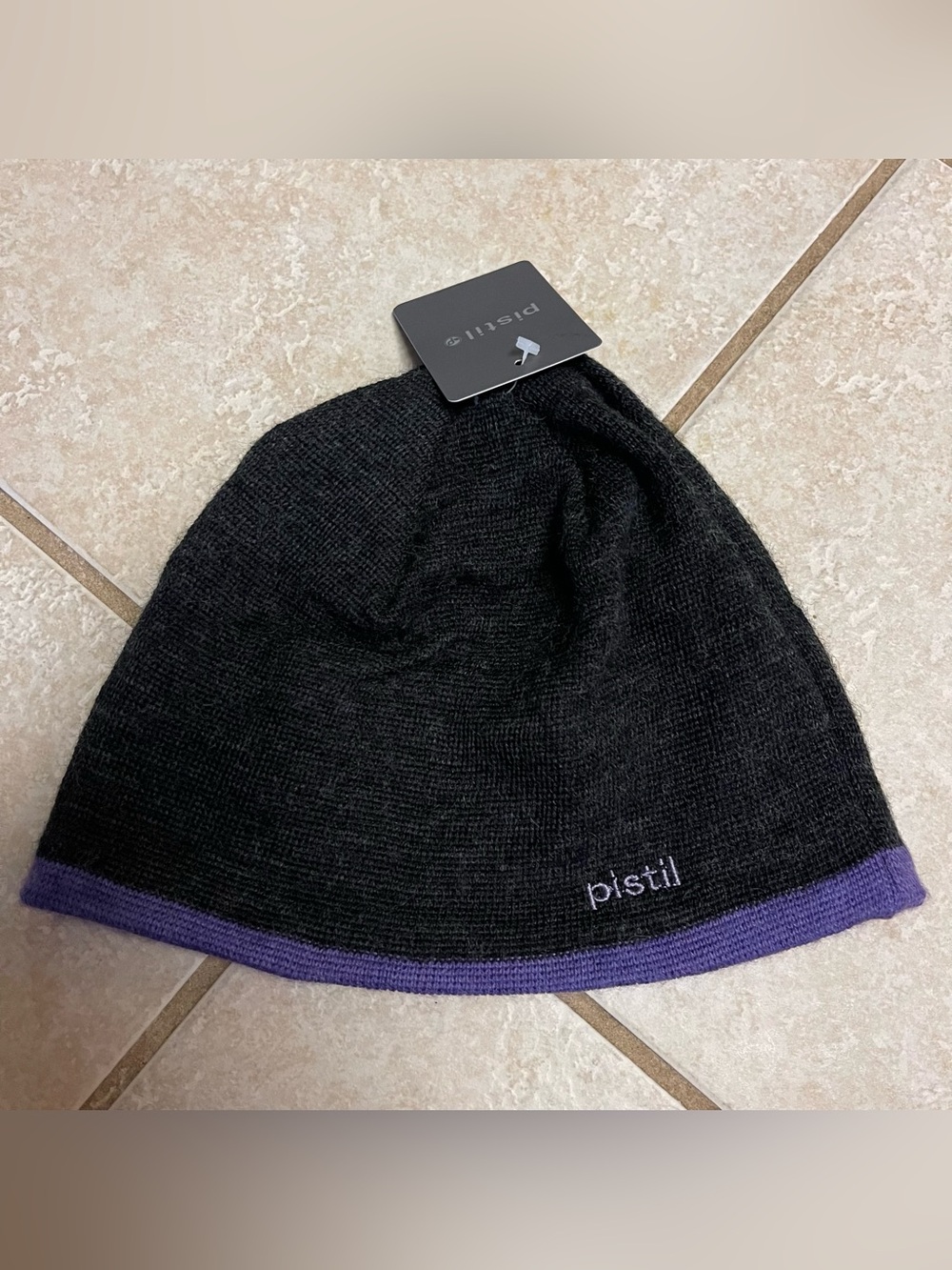 Pistil Elroy Beanie Wool Fleece Headband Brown Blue Stripes Men's OS Winter